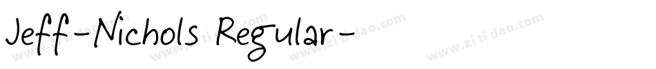 Jeff-Nichols Regular字体转换
